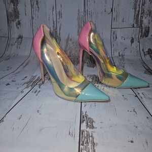 Source Unknown Pink and Teal Heels